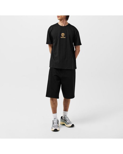 Timberland Black Stack Logo T-Shirt for men