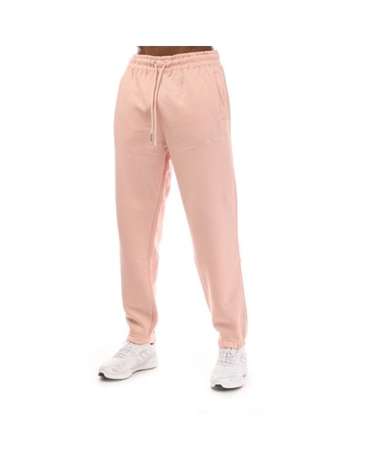 Hype Pink Adults Oversized Closed Hem Fleece Joggers