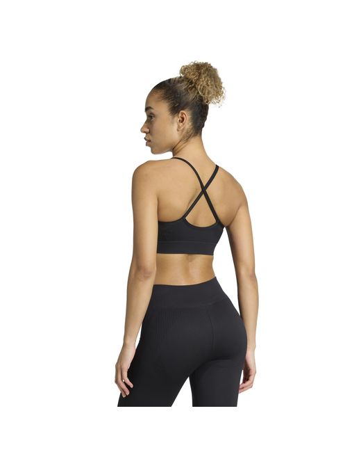 Adidas Black Sleeveless Low Impact Sports Bra