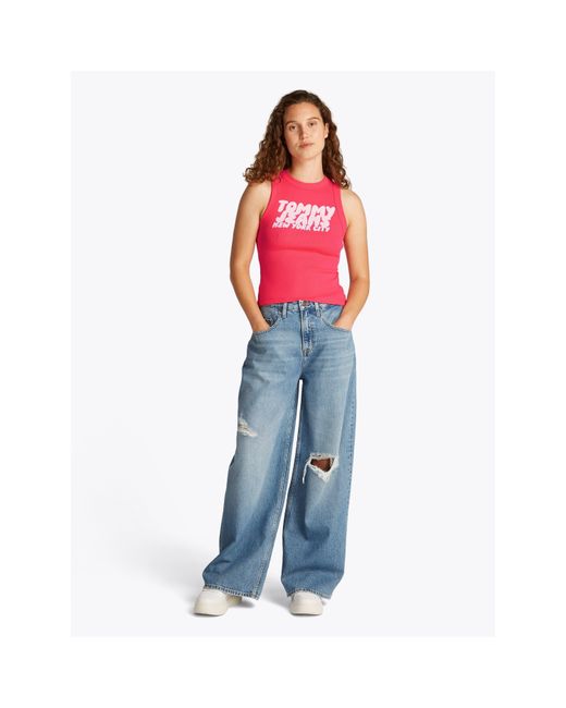 Tommy Hilfiger Pink Slim Tank Vest
