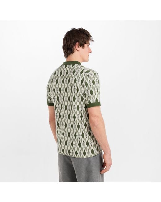 Pretty Green Green Roxy Knitted Short-Sleeve Polo Shirt for men
