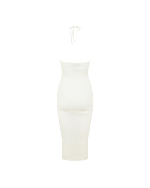 Amiri White Knitted Midi Dress