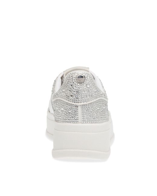 Steve Madden White Low Top Platform Sneakers