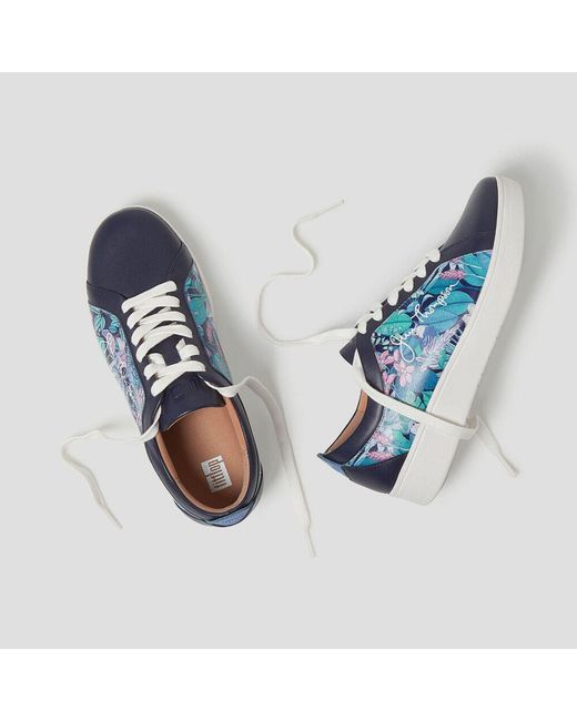 Fitflop Blue Fit Flop Rally X Jim Thompson Leather Trainers