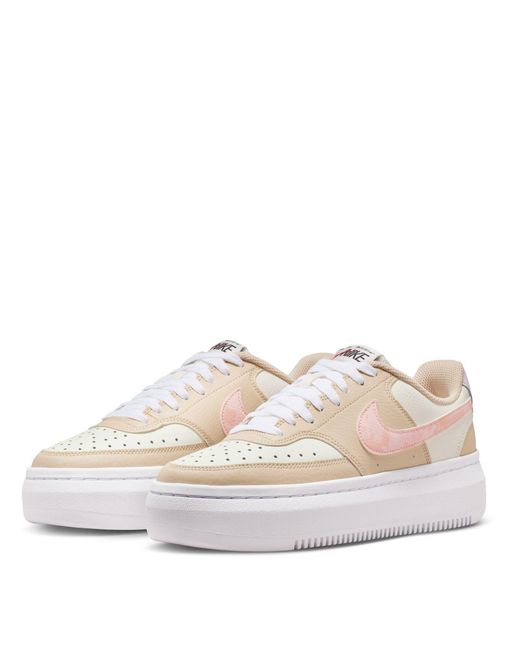 Nike Pink Court Vision Alta Leather Trainers
