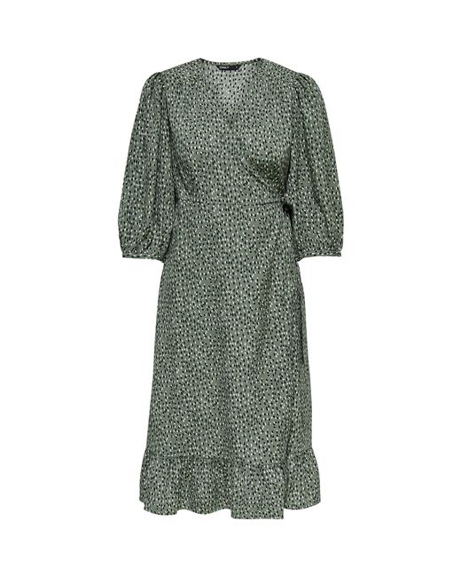 ONLY Green Olivia Wrap Dress