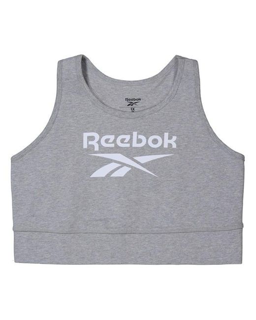 Reebok Gray Identity Sports Bra (plus Size) Low Impact