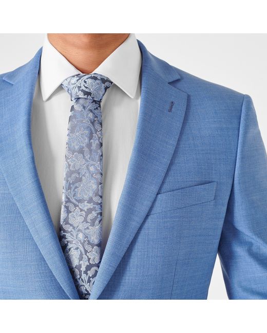 Haines and Bonner Blue Silk Tie for men