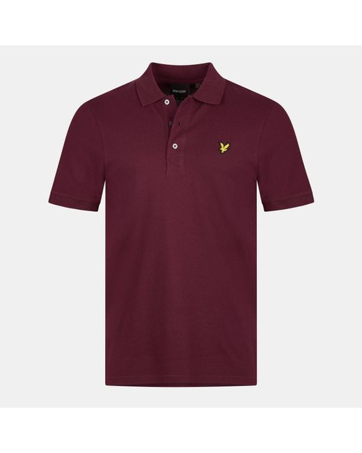 Lyle & Scott Red Basic Short Sleeve Polo Shirt for men