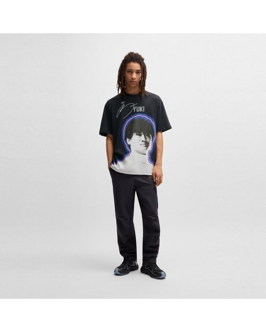 HUGO Blue Yuki Short Sleeve T-Shirt for men
