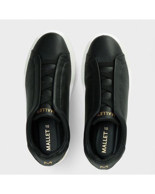 Mallet Black Grftr Elast Trainers for men