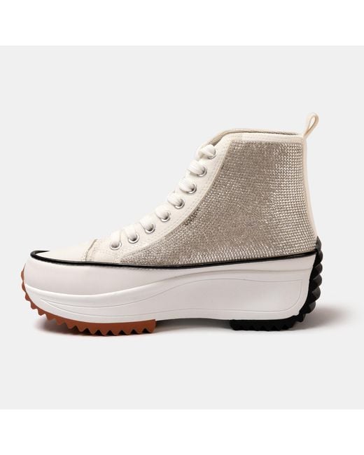 Firetrap Natural Platform Hi Top Ladies Trainers