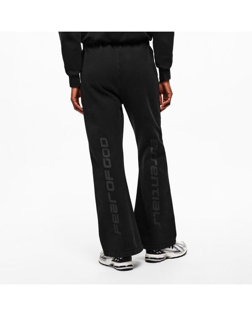 Fear Of God Gray Open Hem Fleece Joggers