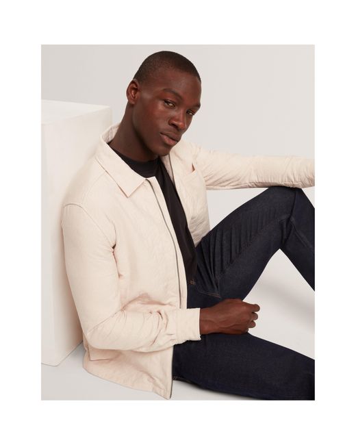 Ted Baker Natural Quilt Overshirt for men