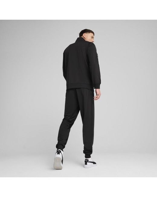 PUMA Black Poly Tape Suit Full Tracksuit for men