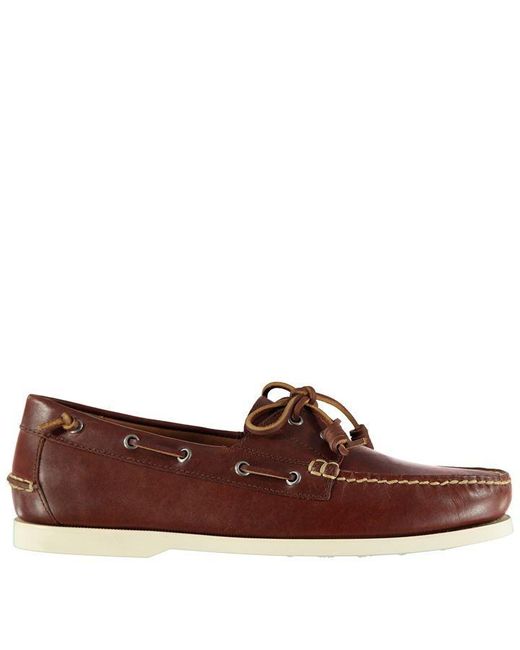 Polo Ralph Lauren Brown Merton Leather Boat Shoe for men