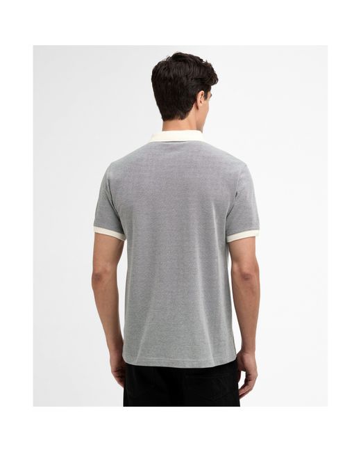Barbour Gray Short Sleeve Polo Shirt for men