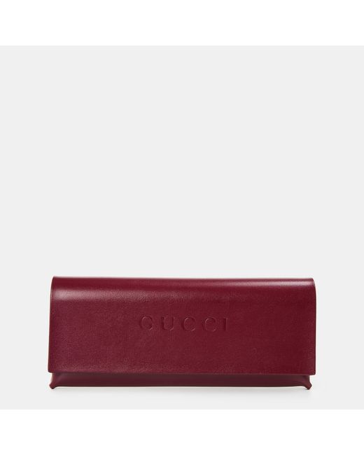 Gucci Gray Rectangular Frame Sunglasses for men