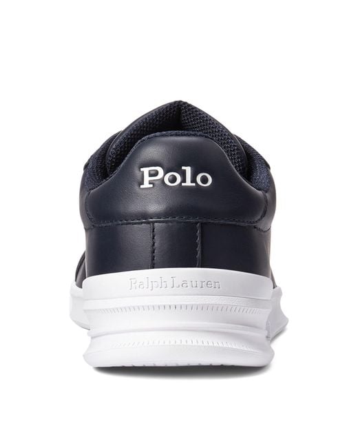 Polo Ralph Lauren Black Heritage Court Low-Top Trainers for men
