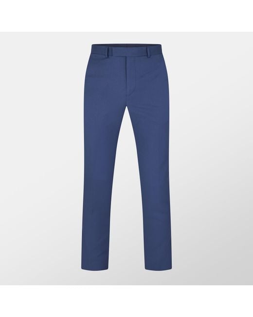 Ted Baker Blue Premium Twill Suit Trousers for men