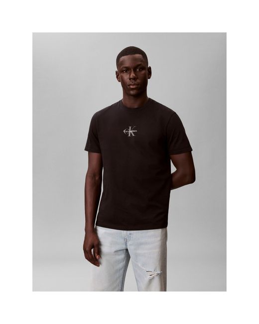 Calvin Klein Black Mlogo Graphic T-Shirt for men