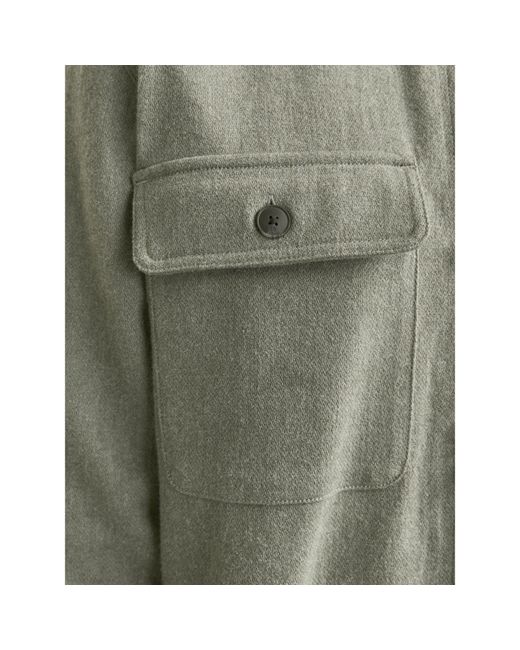 Jack & Jones Green Jj Structured Overshirt for men