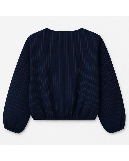 I Saw It First Blue Bubble Hem Jacket