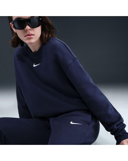 Nike Blue Sportswear Phoenix Fleece Mid-Rise Sweatpants