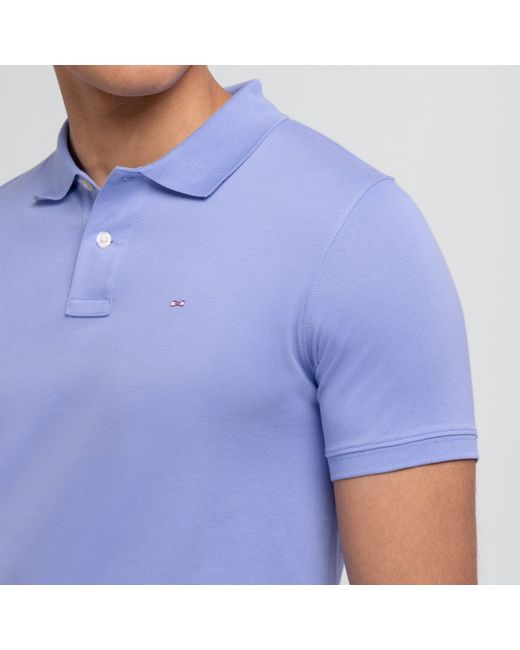 Eden Park Blue Light Polo With Bicolour Trims for men