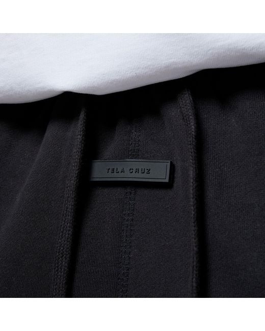 TELA CRUZ Black Studio Closed Hem Fleece Joggers for men