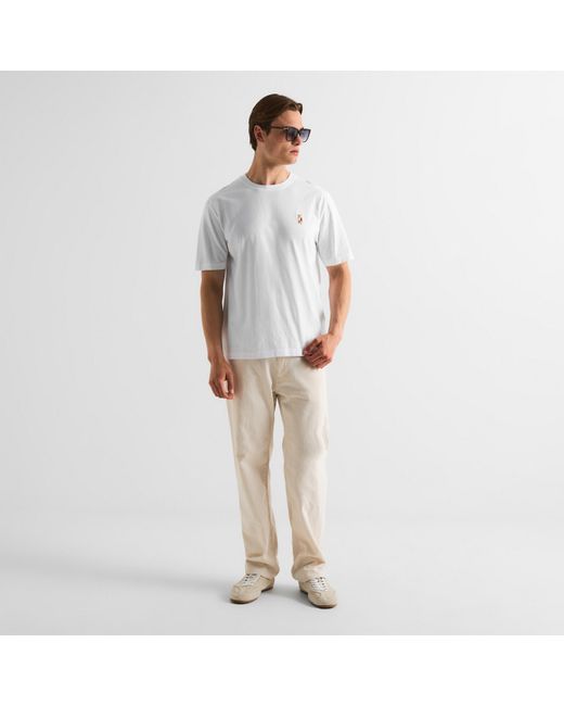 Maison Kitsuné White Stand Fox Comfort T-Shirt for men