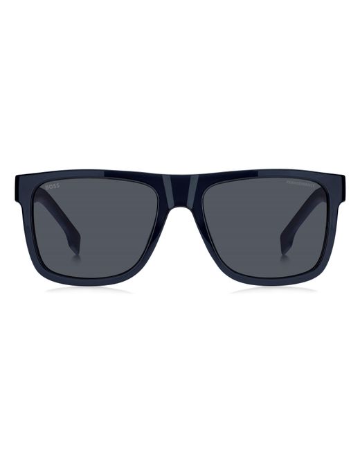 Boss Blue Round Sunglasses for men