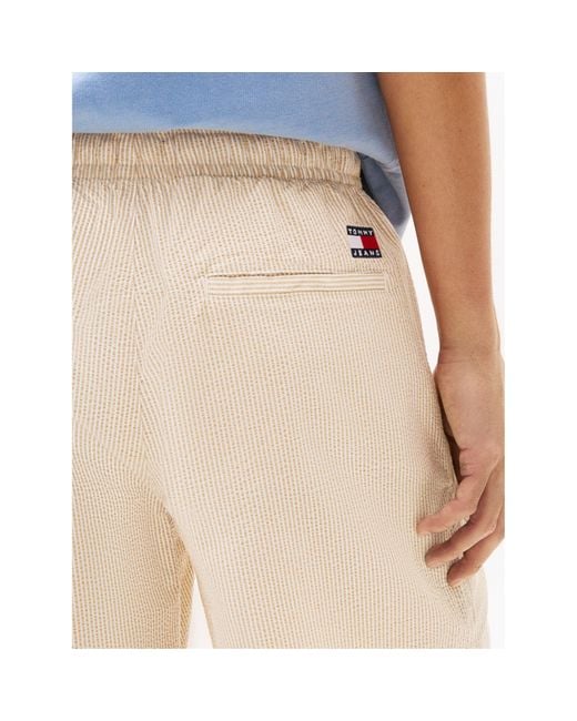 Tommy Hilfiger Natural Seersucker Tracksuit Shorts for men