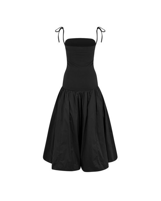 Amy Lynn Black Amy Lynn Alexa Shoulder Tie Ultra Mini Peplum Dress