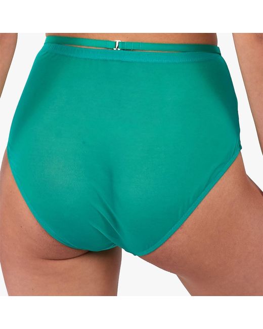 Playful Promises Green Eddie Crossover High Waist Brief