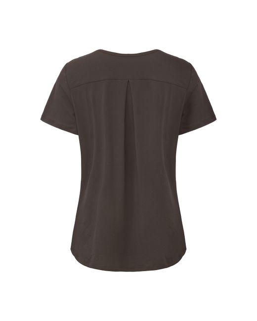 La Gear Brown Essential Pleat-Back T-Shirt
