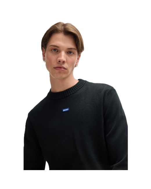 HUGO Black San Cosmo C Knitted Top for men