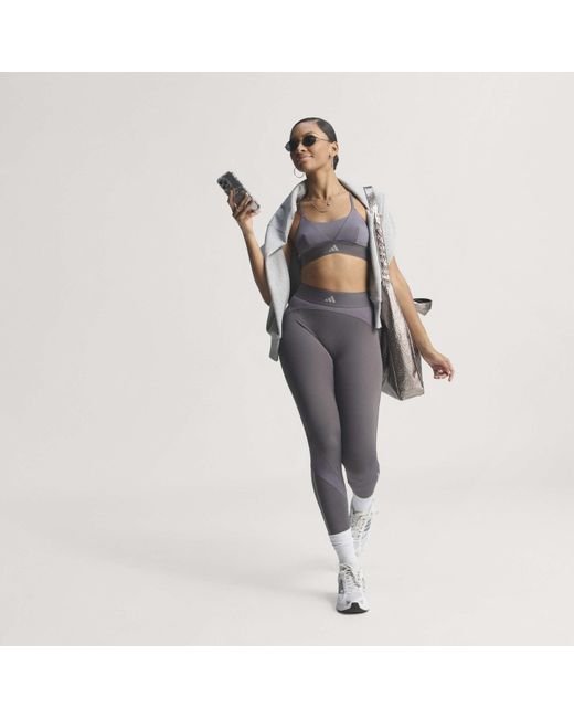 Adidas Gray Performance Gym Leggings