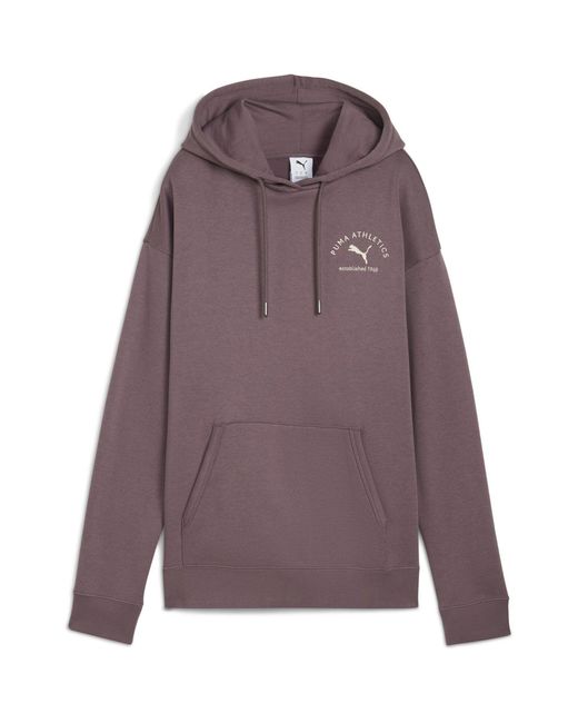 PUMA Purple Class Relaxed Overhead Tech Fleece Hoodie