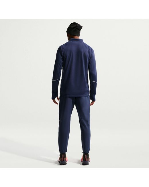 Nike Blue Long Sleeve Performance Running Top for men
