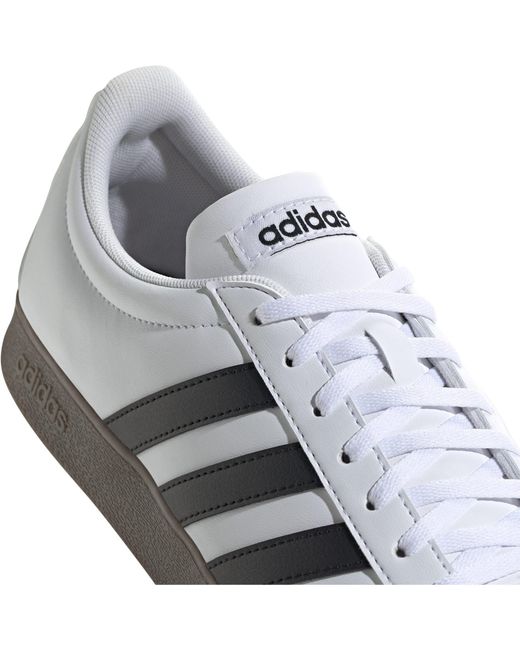 Adidas White Vl Court Base Shoes for men