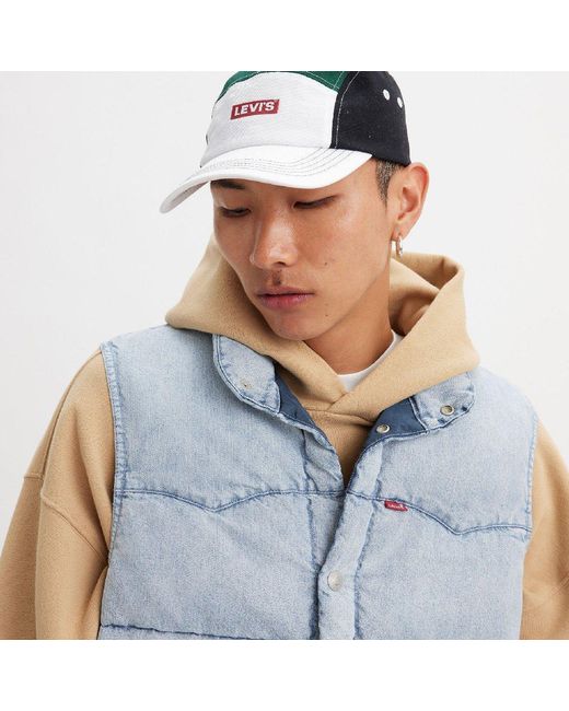 Levi's Blue Western Puff Gilet for men