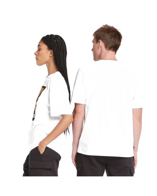 Timberland Metallic Stack Logo Cotton Short-Sleeve T-Shirt for men