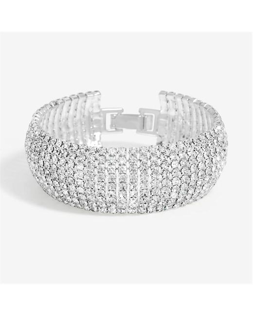 Jon Richard White Statement Crystal Bracelet