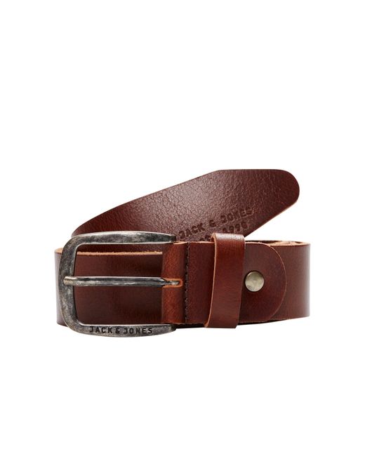 Jack & Jones Brown Paul Leather Belt for men