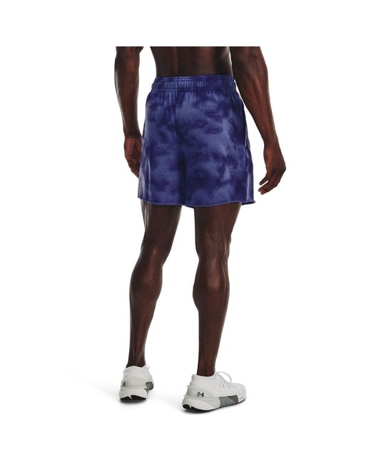 Under Armour Blue Rival Terry 6Inch Gym Shorts for men