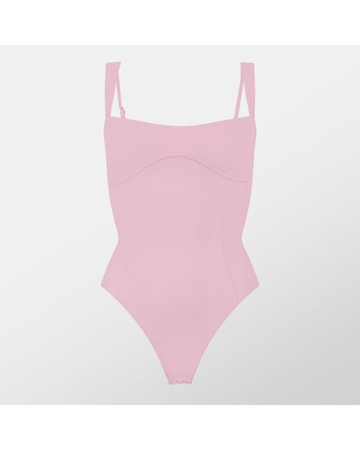GOOD AMERICAN Pink Sweetheart Bodysuit