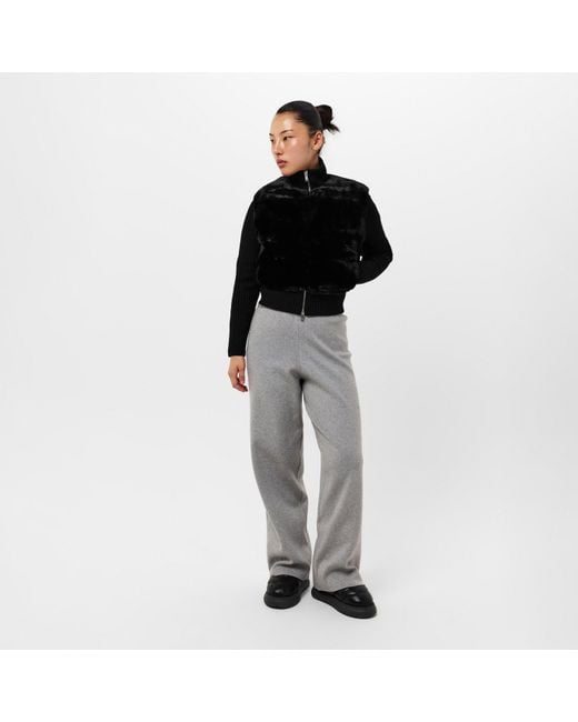 Moose Knuckles Black Dua Bunny Textured Relaxed Fit Cardigan