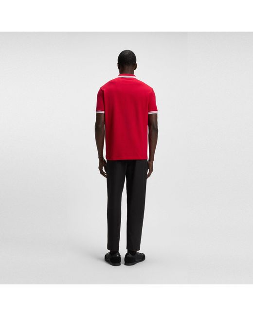 Boss Red Paddy Polo Shirt With Contrast Tipping for men
