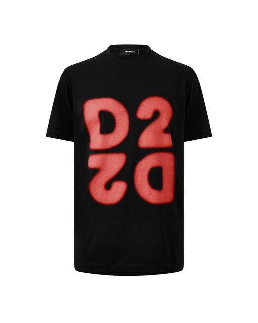 DSquared² Black Dsq D2 Logo Tee Sn64 for men